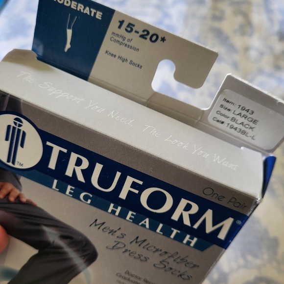 Men's Microfiber Dress Socks with moderate graduated compression Large Black - Picture 9 of 14